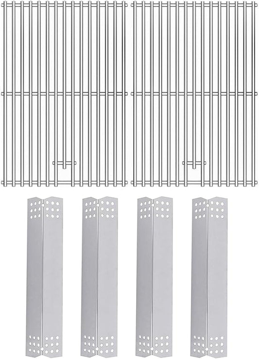 SafBbcue Grill Parts Kit for Home Depot Nexgrill 4 burner 720-0830H 720-0830A 720-0783E 720-0783C Replacement Parts for Expert Grill 720-0789H Stainless Steel Heat Plates & Cooking Grates for Nexgrill