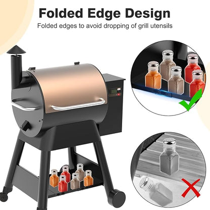 Universal Pellet Grill Storage Shelf for Traeger Pro 34 Series and Ironwood 885 Series, Grill Bottom Shelf for Traeger Pro 780, Bottom Storage Plate Accessories for Traeger Pellet Grill
