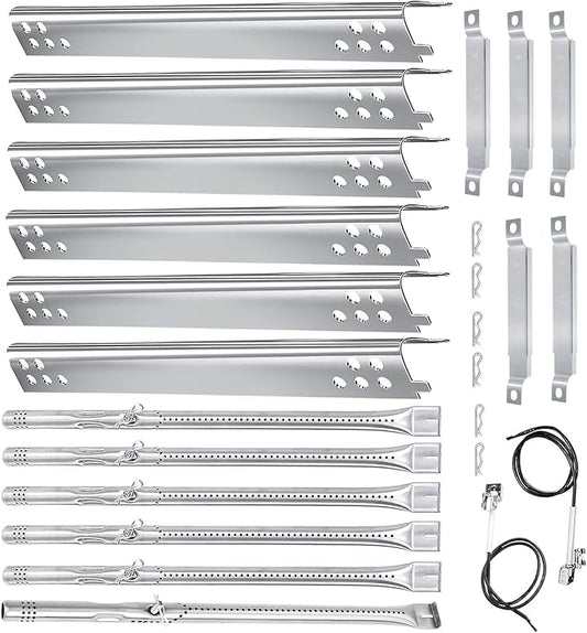 Char Broil Grill Replacements, charbroil Grill Burner; 6-Burner | Burner L=17.75 inch,304 Stainless Steel;For Charbroil Performance 6 & 5 Burner Grills 463244819 463274419 463274819 463347519