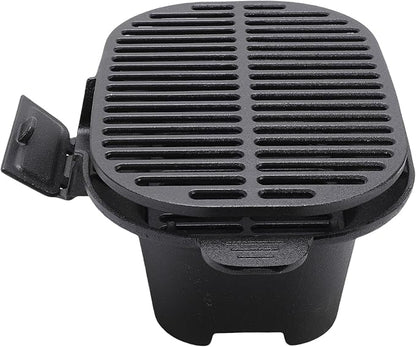 Keenso Cast Iron Grill, Lightweight and Compact Charcoal Hibachi Grill, Adjustable Grate for Outdoor Cooking, Ideal for Japanese BBQ Gatherings