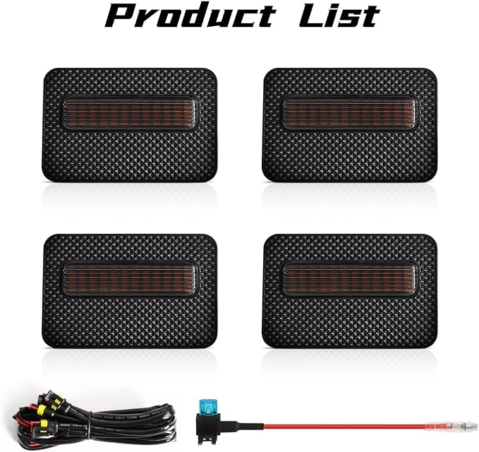 Grill Light for Tacoma SR 2024 2025, Smoked Shell Amber LED Front Grille Lights Fit for Tacoma SR5