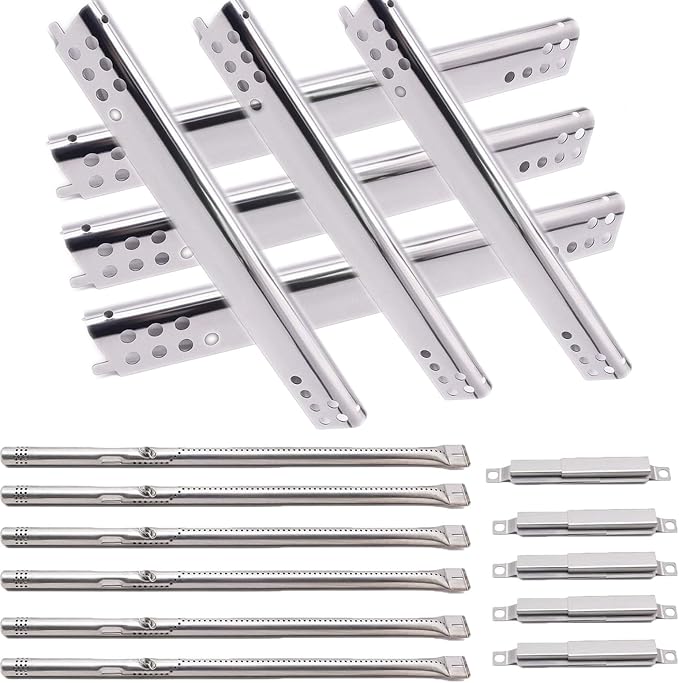 Criditpid Grill Replacement Parts for Charbroil Performance 463276517, 463244819, 463347519, 463347017, 463377319, 463342119, Grill Heat Plates, Burner Tube, Crossover Tube.
