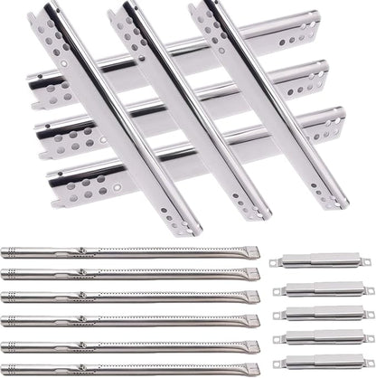 Criditpid Grill Replacement Parts for Charbroil Performance 463276517, 463244819, 463347519, 463347017, 463377319, 463342119, Grill Heat Plates, Burner Tube, Crossover Tube.