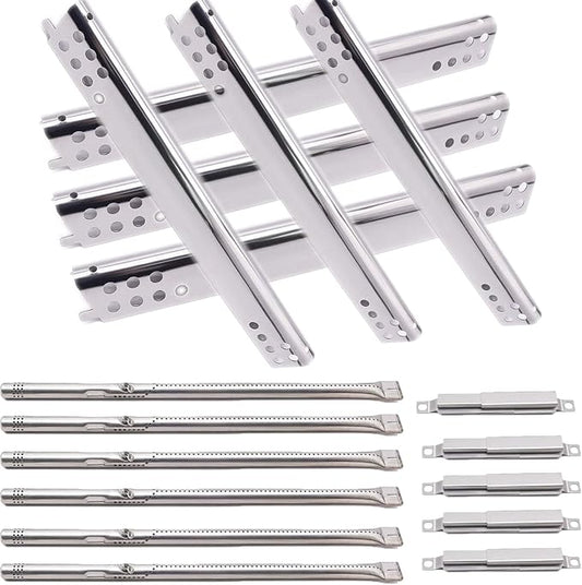 Criditpid Grill Replacement Parts for Charbroil Performance 463276517, 463244819, 463347519, 463347017, 463377319, 463342119, Grill Heat Plates, Burner Tube, Crossover Tube.