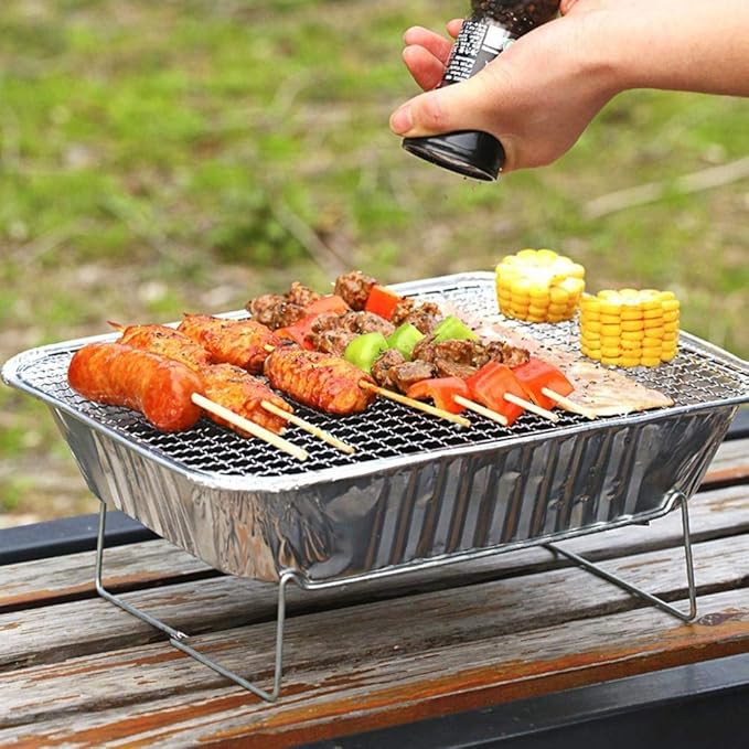 BBQ Grill Outdoor Disposable Portable BBQ Grill Home Outdoor Picnic Barbecue Stove with Charcoal