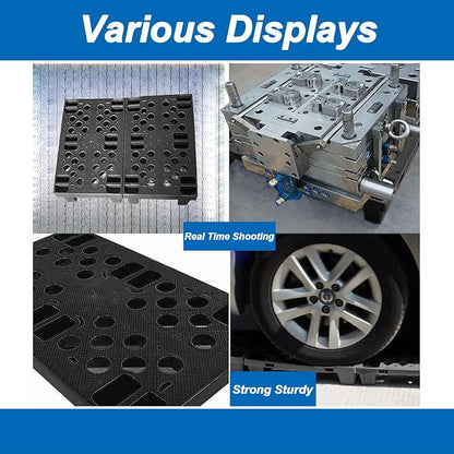 Plastic Pallets, Lightweight Moisture-Proof Floor Pallet, Interlocking with Breathable Grids Storage Pad, Applicable to Indoor and Outdoor, Garages, Kitchen, Basement (6 Pcs 11.8 * 19.7 * 3.9)