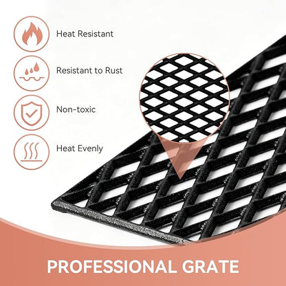 DGH450CRP Cooking Grates for Dyna-Glo Gril, Fits DGH450CRP-D DGH474CRP DGH485CRP DGF493BNP DGB495SDP-D DGB494SPB DGB463CNP DGH451CRP DGH483CRP 4 Burner Gas Grills, Cast Iron Replacement Grill Grates