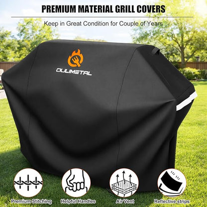 65 Inch Grill Cover 7131 BBQ Cover for Weber Genesis 400 Series and 4 Burner Gas Grill,600D Heavy Duty & Waterproof Cover for Weber Genesis E435, E410,E440 (Not Fit 2022 E-435)