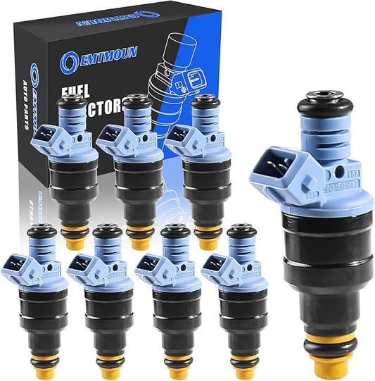 Set of 8 Fuel Injectors Replacement for Chevy Camaro, Corvette, Impala & Ford F-250 F-350 Mustang – OE 0280150947 0280150965 0280155715