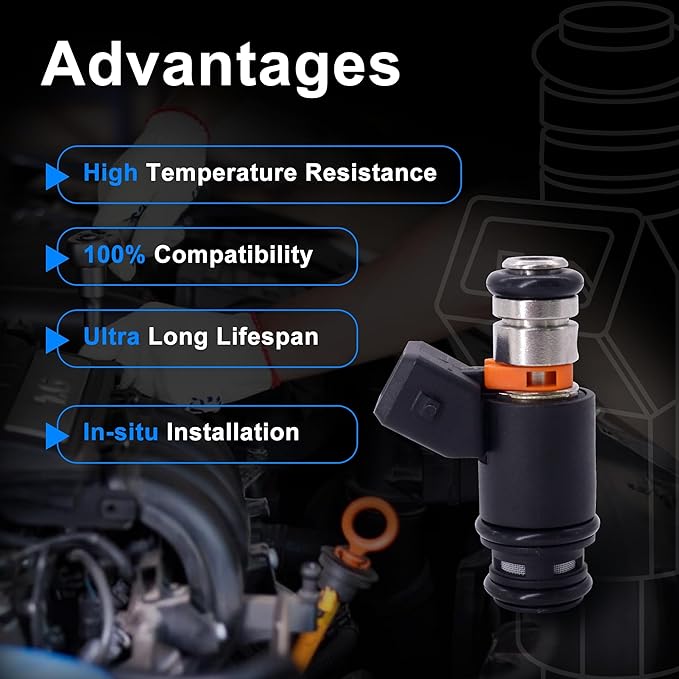 HiSport IWP022 6PCS Fuel Injectors 5 Holes Compatible with Volkswagen EuroVan 1997 1999 2000 V6 2.8L Compatible with Volkswagen Golf Jetta 1999-2001 V6 2.8L 021906031D