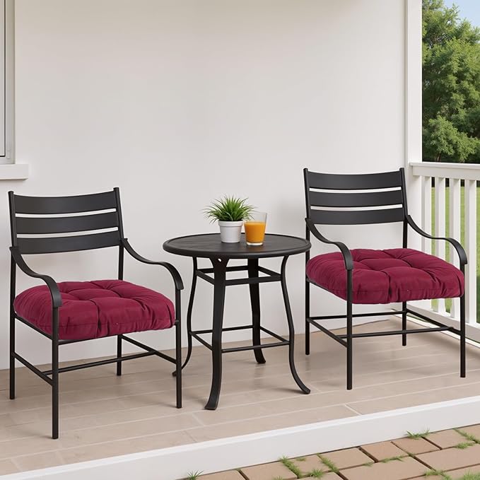 MTMR Outdoor Chair Cushions Set of 2, Patio Furniture Seat Pads, Waterproof | 2Pcs , waterproof cover, PP cotton, u-shaped, no-fading, thick patio seat pads for outdoor wicker furniture in yard, 19x19x4
