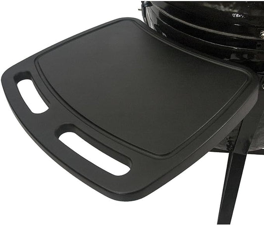 Primo Grills All-in-One Oval XL 400 Ceramic Kamado Grill with Cradle, Side Shelves, and Stainless Steel Grates - PGCXLC (2021), Black