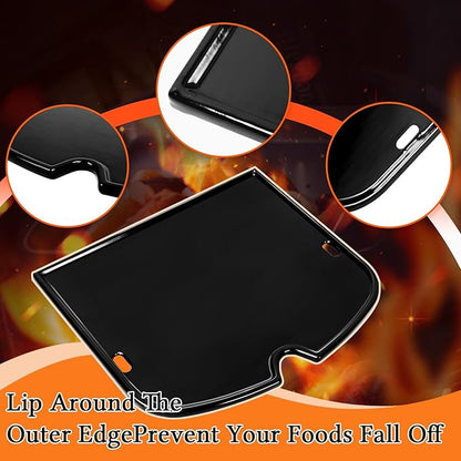 7034 Griddle for Weber Traveler Portable Gas Grill, fits Weber 9010001 Traveler Portable Gas Grill, Enamels Cooking Griddle