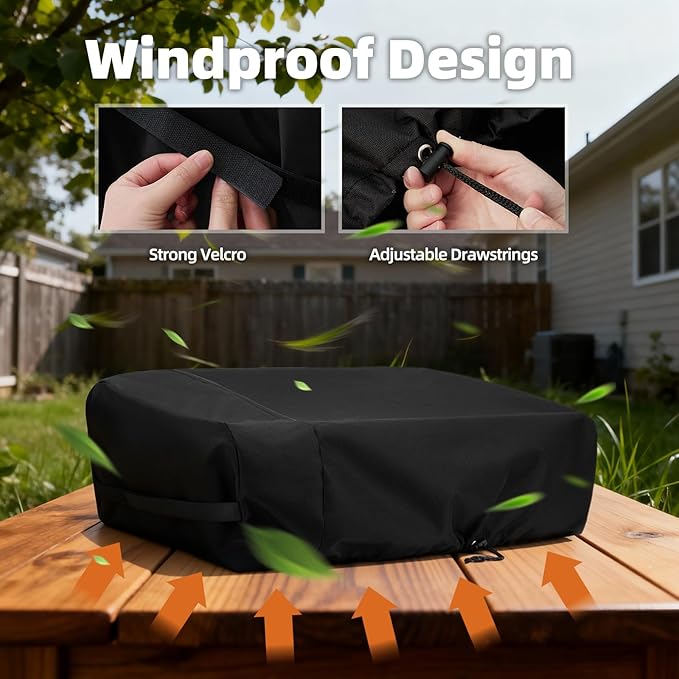 NOELIFE Grill Cover for Blackstone 17 inch Tabletop Griddle with Hood, Griddle Accessories for Blackstone 17, Propane Fuel Cylinder Can Be Covered Completely, Waterproof and Windproof (Cover Only)