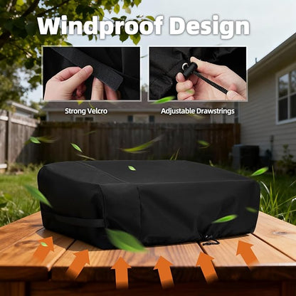 NOELIFE Grill Cover for Blackstone 17 inch Tabletop Griddle with Hood, Griddle Accessories for Blackstone 17, Propane Fuel Cylinder Can Be Covered Completely, Waterproof and Windproof (Cover Only)