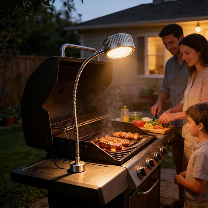 Rechargeable Grills Light 7 LEDs Adjustable Hose for Outdoor Activities Including Camping and Fishing Outdoor Grills Light
