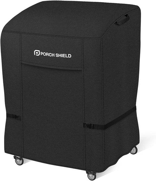 Porch Shield 34W x 24D x 46H inch Premium Gas Grill Cover Up to 32 inch, Waterproof and Fade Resistant 600D BBQ Covers for Weber, Brinkmann, Char-Broil and More, Black