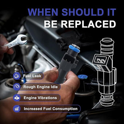 HiSport Fuel Injectors 12616382 6PCS Compatible with Chevrolet Colorado 2WD 4WD 2009-2012,GMC Canyon 2WD 4WD 2009-2011,Hummer H3 SUV 2009-2010, H3T 2009-2010, 3.7L 2.9L