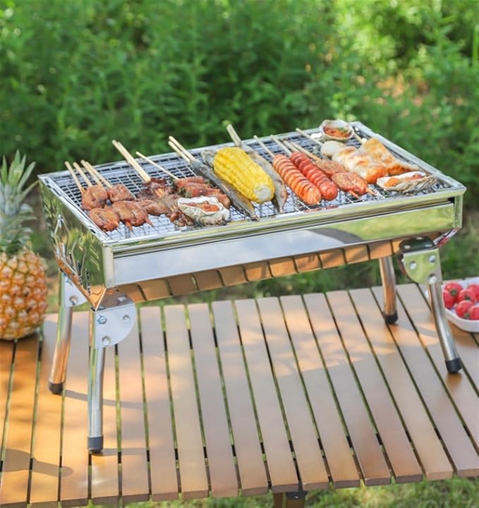 Portable Charcoal Grill Portable Barbecue Grill Lightweight Simple Charcoal Grill for Outdoor Camping Travel BBQ Grill for Outdoor