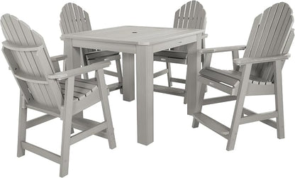 highwood Hamilton 5 Piece Square Counter Height Dining Set, Harbor Gray