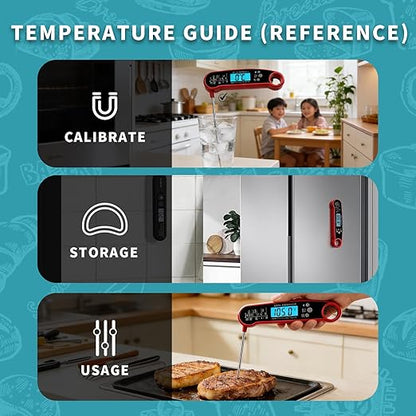 X&E Meat Thermometer Digital – Instant Read Food Thermometer for Cooking & Grilling – Professional Kitchen for Men, Dad & Mom
