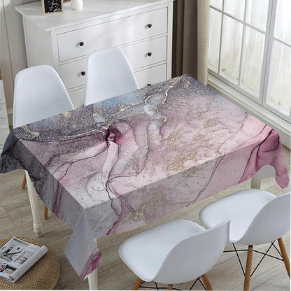 TKS MITLAN Marble Pattern Tablecloth Decor Modern Mix Fluid Art Table Cloth Dining Room Kitchen Table Cover 60" X 84" Oblong/Rectangle
