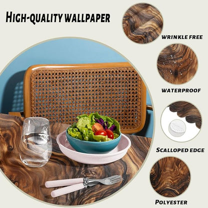Wood Grain Texture Decorative Rectangle Tablecloth Old Tree Trunk Natural Rectangle Table Cover Anti-Oil Tablecloth for Dining Tables, Parties, Wedding and Banquet Decoration 52" x 70" 4-6 Seats