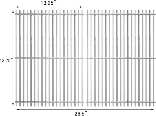 Uniflasy 18.75" Cooking Grate for Weber Genesis II 300 Genesis II LX 300 Series Gas Grills, Genesis ll LX E-340/S-340, Genesis ll S-310, Genesis ll 310/335 304 Stainless Steel Grates for Weber 66095