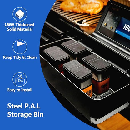 Pop And Lock Accessories BAC612 Storage Bin Replacement Parts for Traeger PAL Rail Basket Flatrock Silverton XL Modifire Ironwood XL TFB61RLG TFB93RLG Timberline Woodridge Caddy Accessories