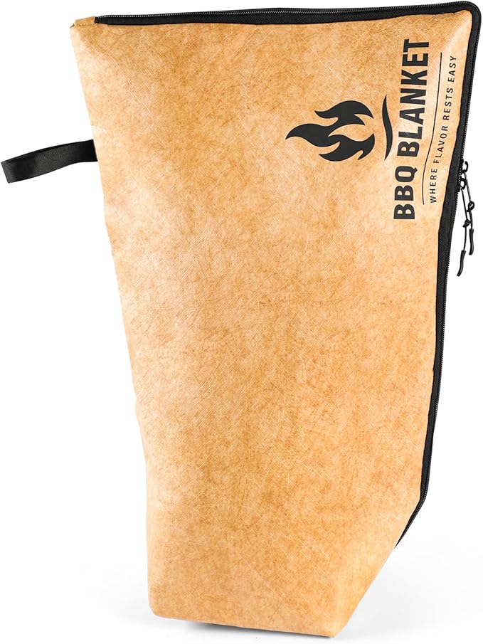 Portable Insulated BBQ Blanket for Resting Meat with Wide Mouth & Zipper – Multi-Layer Leakproof BBQ Resting Bag for Smoking, Grilling, Pulled Pork Shoulders, Steaks, Briskets, Beef, Turkey