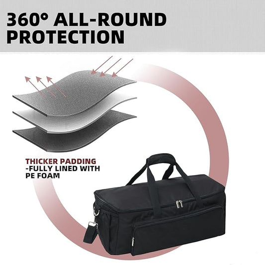 Carry Bag for Weber Go-Anywhere Gas & Charcoal Grill, Compatible with Models 1141001 121020, Padded Carrying Case for Weber Portable Grill, with Pockets for Camping Accessories (Bag Only)