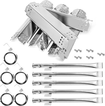 Grill Replacement Parts for Nexgrill 720-0830H 720-0888 720-0888N 720-0783E 720-0864M Stainless Steel 5 Pack Heat Shield Plate, Grill Burner Igniter Kit For Home Depot Nexgrill Replacement Kit