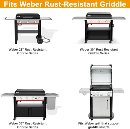 Griddle Warming Rack for Weber Slate 36 30 28 Inch Rust-Resistant Griddle, Stainless Steel Grill Warming Rack for Blackstone 17 22 28 36 Inch Charbroil Camp Chef and Most Flattop Griddle Accessories
