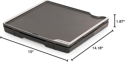 Presto 07071 15-inch Electric Tilt-n-fold Griddle, Black