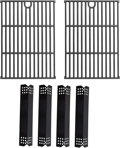 SafBbcue Grill Parts Kit for Nexgrill 720-0925P 720-0925 Replacement Parts 4 Burner, Grill Grates for Nexgrill 4 Burner 720-0925 Cast Iron, Porcelain Steel Grill Heat Plates for Nexgrill 720-0925P