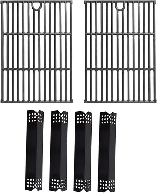 SafBbcue Grill Parts Kit for Nexgrill 720-0925P 720-0925 Replacement Parts 4 Burner, Grill Grates for Nexgrill 4 Burner 720-0925 Cast Iron, Porcelain Steel Grill Heat Plates for Nexgrill 720-0925P
