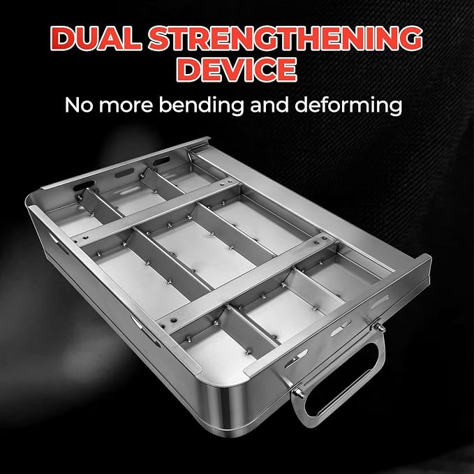23”x16” Flat Top Griddle for Gas Grill – Airflow-Optimized Size | for Even Cooking, Stainless Steel Stove Top Griddle Universal Fit Plate for Outdoor BBQ, Tailgating, Eggs, Steaks & Burgers