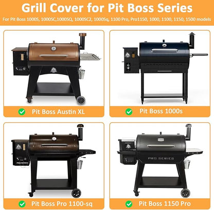 Smoker Grill Cover for Pit Boss Austin XL/Rancher XL Series, for Pit Boss 1000S, 1000SC, 1000SC2, 1000SQ, 1100, 1100 Pro, 1150 Series Wood Pellet Grill, 600D Waterproof Heavy Duty Austin XL Cover