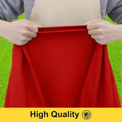 Smiry Picnic Table Cover with Bench Covers, Waterproof Elastic Fitted Polyester Tablecloths for 6 Ft Rectangle Tables, Washable Windproof Tablecloth for Camping, RV & Outdoor (Red, 30x72 Inches)