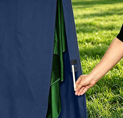 Patio Umbrella Cover for 9ft to 13ft Offset Umbrella, Water Resistant, Curved Cantilever and Straight Pole Parasol Outdoor Umbrellas Cover with Zipper and Rod Dark Blue