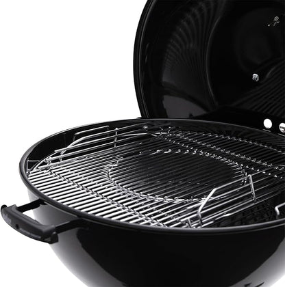 22.5” Hinged Cooking Grate for Weber, Charcoal Grill, Kettle, One-Touch Silver, Bar-B-Kettle, Master-Touch, Performer, Grill Grate Replacement Part for Weber