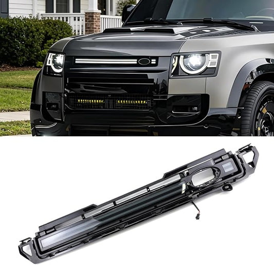 Grill Lights Compatible with Land Rover Defender 90 110 130 2020-2026 Led Front Grill Trim Strips Lighting Compatible with Land Rover Defender Accessories
