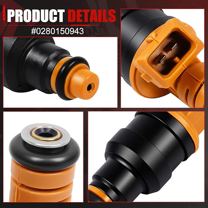 Fuel Injectors Set of 8 Compatible with Ford 1993-2004 E150 E250 E350 F150 F250 F350 4.2L 4.6L 5.0L 5.4L Fuel Injector Replacement for Lincoln Mercury Replace 0280150943