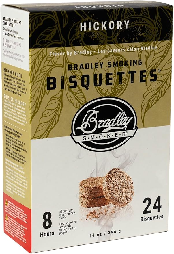 Bradley Smoker Bisquettes For Grilling and BBQ, Hickory Special Blend, 24 Pack