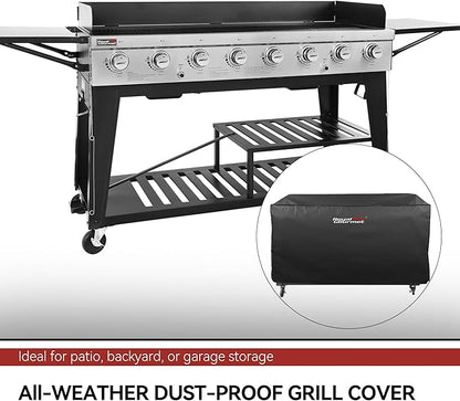 Royal Gourmet Event 8-Burner BBQ Propane Gas Grill with Cover, Picnic or Camping Outdoor