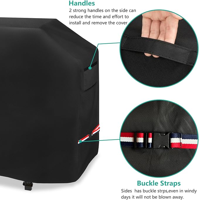 Heavy Duty Waterproof Grill Cover for Blackstone Model 2165 Pro Series 2 Burner 22 Inch Propane Griddle with Hood, Outdoor Durable Blackstone 2165 2414 BBQ Griddle Grill Cover(Cover Only)
