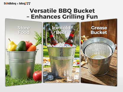 Grease Drip Bucket with 20 Pack Disposable Aluminum Grease Liners BAC407 Replacement Parts for Traeger Pro Series 575/780 20/22/34 Ironwood 650/885 Pit Boss Pellet Grills