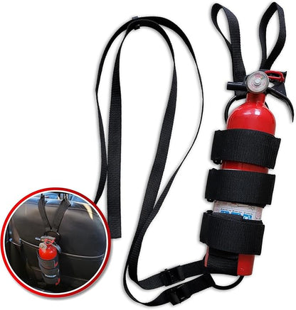 Badass Moto Car Fire Extinguisher Mount - Automotive Fire Extinguisher Mount for Vehicle Car Seat Headrest - Tool Free Seat Back Strap Install. Safety Kit Accessories for Jeep, Truck & SUV - 6 Pack