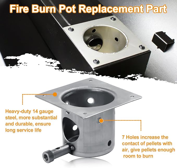 Upgrade Grills Replacement Parts Kit for Pit Boss, Traeger Wood Pellet Grills, Include 2.0 RPM Auger Motor, Hot Rod Ignitor, Fire Burn Pot, Induction Fan, Fit for Camp Chef, Z Grills Pellet Grill
