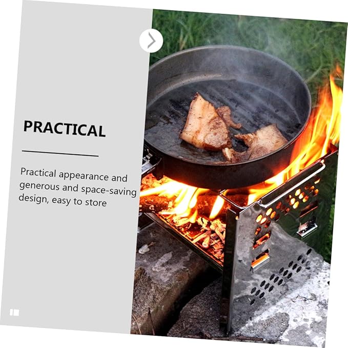 Kisangel Portable Charcoal Grill Bbq Grill for Camping Outdoor Garden Sturdy Grate Lightweight Easy Assembly